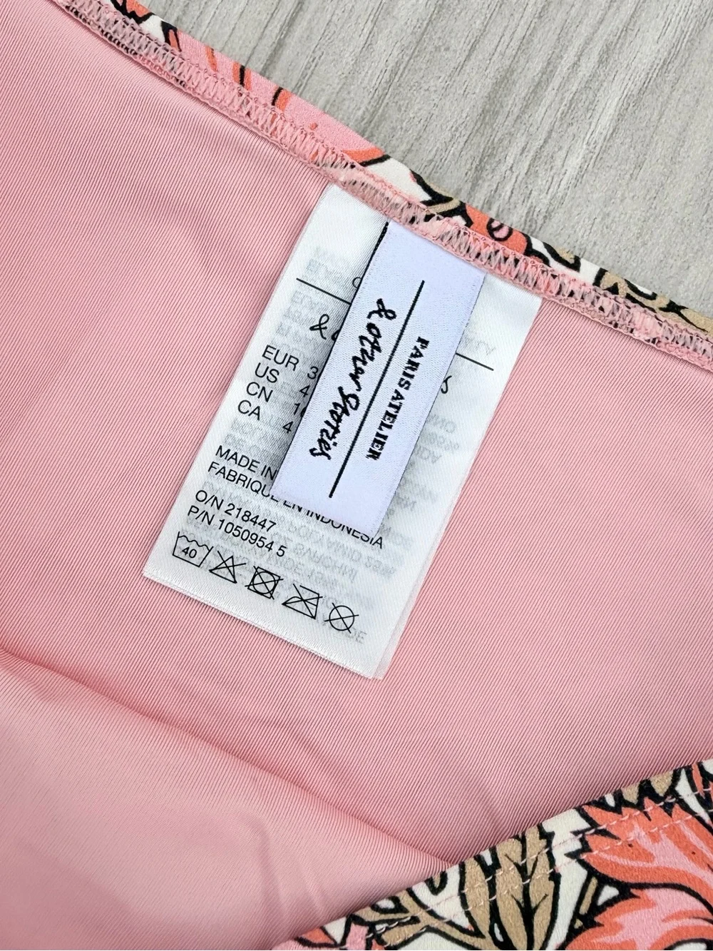 & Other Stories high waisted bikini bottoms in pink floral print
